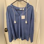 Sigrid Olsen  Women’s Denim Blue Linen Top Photo 4