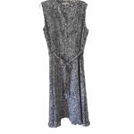 Nanette Lepore  GRAY BLACK SHORT SLEEVE A LINE DRESS Women’s SIZE 4 Photo 2