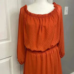 INC  International Concepts Burnt Orange Midi Dress Size 10 Photo 1
