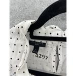 Talbots  Women's Blouse Tank Top High Neck White Polka Dot Size Small Petite Photo 3