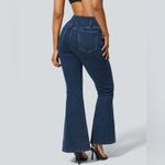 Halara NWT  Flex High-Waisted Crossover Pocket Washed Stretchy Flare Jeans Photo 1