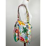 Farm Rio Tote Bag Colorful Graphic Print Reusable Shopping Bag Photo 2