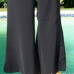 Cache Black UN-ZIP 32" LEG TO THIGH Pant Satin Seam Flair Flat Front NWT $138 Photo 7