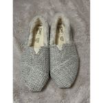 Toms Alpargata Knit Slip Ons Womens Size 7.5 Sweater With Furry Interior Slipper Photo 2