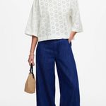 Madewell Embroidered Wide Sleeve Boxy Tee Shirt Crop White XXS NWT Photo 1