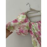 Reset By Jane Josie Dress Floral Babydoll Mini Dress Size Small Whimsical Fairy Pink Photo 5