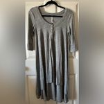 Free People Free‎ People Beach Women’s Gray Drippy Hi Low Hem Jersey Tunic Dress Size Small Photo 11