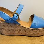 Born Maldives Leather Wedge Sandals NIB | So cute and comfy! Blue Size 9 Photo 7