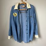 Carolina Blues Vintage  Mickey Mouse Denim Button Up Long Sleeve Women's Plus 16 Photo 3