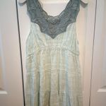 Free People Y2K Sparkle Gauze Tunic in Sage Photo 0