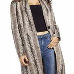 BLANK NYC Anthropologie Faux Suede Jacket SnakePrint Knee Coat Size Medium NWT Photo 0