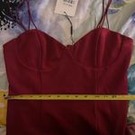 Hello Molly Women's Broken Spell Red Midi Dress Sz 8 NWT Bodycon Spaghetti Strap Photo 8