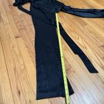 AREA NYC NWT Cassidy Black Silk Satin Crossover Front Jumpsuit Size 4 Photo 11