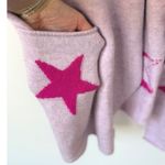 J. Marie Anniston Cardigan Open Front Pink Stars Purple Spring Pastel Womens M/L Size undefined Photo 6