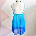 Blue Sheer Babydoll Dress, Coquette Y2K Lingerie Romantic‎ Vintage Small Photo 2
