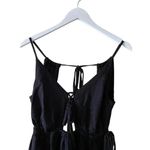 O'Neill O’Neill Viscose Black Front Tie Straps Slits Flowy Beach Maxi Womens Dress SZ S Photo 9