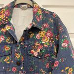 Stuffed Shirt Jeanswear Floral Jean Jacket Vintage Y2K Made in USA Cotton Medium Blue Photo 2
