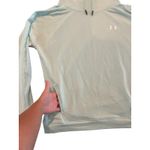 Under Armour Seafoam Green Funnel Neck Pullover Hoodie Medium Thumbholes Mesh Photo 3