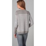 Free People Majorette Gray Striped Sweater XS Y2K Photo 3