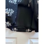 Sunday Best Rand Floral Print Deep V Neck Lined Cut Out Mini Dress Size 0 Black Photo 6