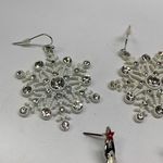 Lot Of 3 Dangle Costume Earrings Pierced Christmas Snowman Snowflake Penguin Photo 3