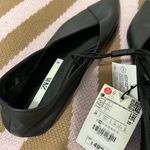 ZARA Basic Leather Ballet Shoes Photo 3