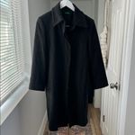 United Colors Of Benetton Tweed Wool Blend Coat Dark Gray Black EU 44 / US XXS Photo 2