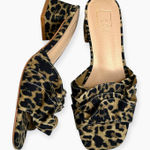 Shu Shop Frances animal print ruffle block heel mules size 7 New no tags/Box Tan Photo 0