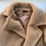 Pretty Little Thing Tall Stone Premium Oversize Teddy Bear Coat Photo 7