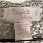 Vintage Kroshetta Papillon Green Cottage Crochet Knit Button Cardigan Sweater Blue Size L Photo 6