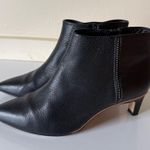 Clarks  Ellis Eden Black Leather Kitten Heel  Booties Size 7.5 Photo 1