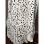 Evolution By Cyrus Open Cardigan Sweater Womens M Cheetah Leopard Slate Cozy White Size M Photo 9