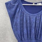 Leifnotes Women's Pull Anthropology Fit And Flare Cap Sleeve Solid Blue XS Photo 4