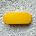 Swavorski Swarovski Hard Shell Clam Sunglasses Case Yellow Swan Felt Lined Protective Photo 3