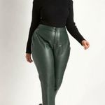 Eloquii  Classic Fit Slim Faux Leather Pant Women’s Size 16 Green Photo 3