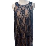 Love Squared  Navy/Nude Lace Hi Lo Halter Neck Cocktail Dress Size 1X NWT Photo 1