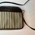 Designer Originals Vintage Fendi-Inspired Black/Tan Striped Neoprene Pequin Crossbody Purse Photo 1