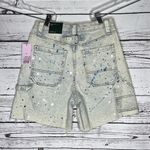 Wild Fable NWT 2/26 Paint Splatter Denim Highest Rise Utility Cargo Jean Shorts Photo 1