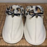 Kate Spade New York Slippers Leopard Lacey Cream Fuzzy Size 10 Photo 2
