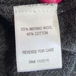 Garnet Hill Charcoal merino wool blend blouson Long Sleeve midi Dress Sz Xsmall Photo 8