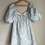 NEW En Saison Quilted Scarf Print Dress Blue Size XS Photo 4