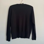 Talbots Vintage 80-90s Black Cardigan Sweater 100% Wool Hidden Buttons Size M Photo 3