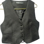 ZARA  Black Textured Open Back Vest Large Photo 0