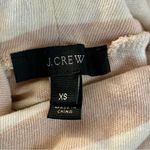 J.Crew  Women Turtle Neck Top Knit Sweater XS Stripes Beige White Pastel Cotton Photo 7