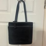 Ralph Lauren LAUREN Black Canvas Tote Bag Leather Trim Shoulder Handbag Vintage Photo 6