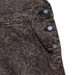 Free People womens size 8 animal print overall jumper distressed dress denim Photo 4