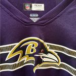 NFL Purple Baltimore Ravens V-Neck Jersey Women’s Polyester XL Photo 2