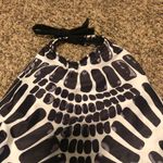 Swimsuit One Piece High Neck Halter Stone Print Black Size M Photo 2