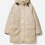 Everlane ReNew Military Parka Coat Cashew Beige Drawstring Hood small Photo 0