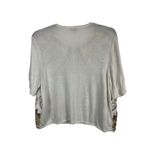 Talbots 2x Pale Yellow Beige Pattern Silk Blend Short Sleeve Soft Cardigan Photo 5